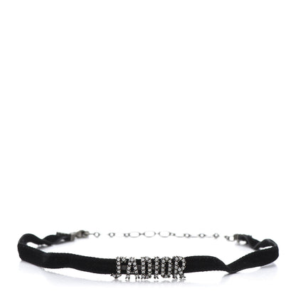 Christian Dior Velvet Crystal J’Adior Choker Necklace Black 1 of 7