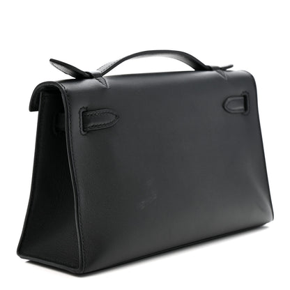 Hermes Swift Kelly Pochette Clutch Black 3 of 11
