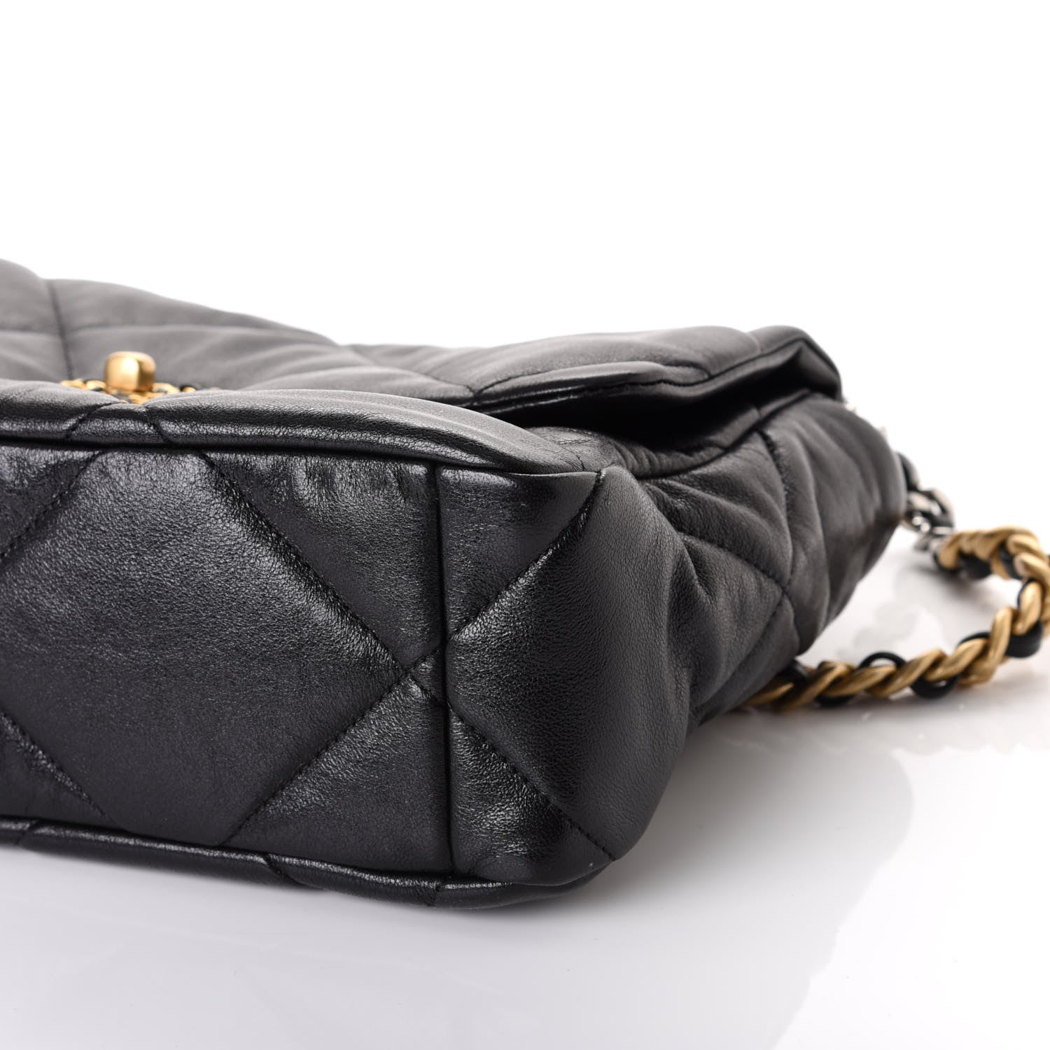 Chanel Goatskin Quilted Large 19 Flap Black 4 of 9