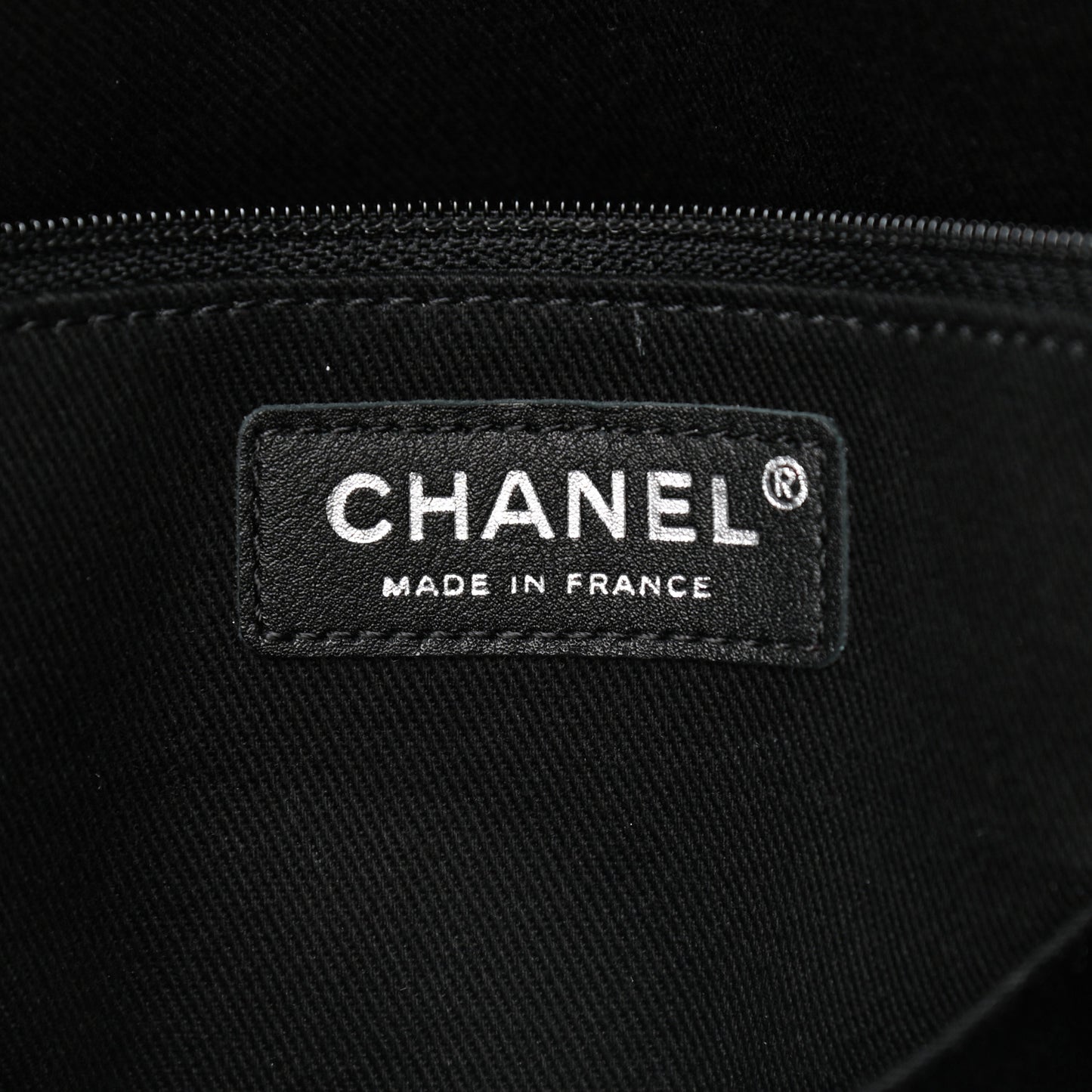 Calfskin Quilted Shopping Tote Black