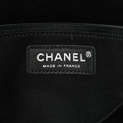 Chanel Calfskin Quilted Shopping Tote Black 7 of 8