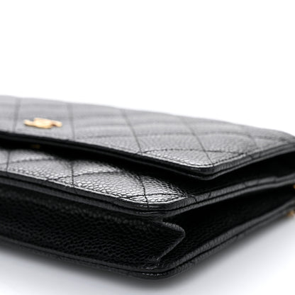 Chanel Caviar Quilted Wallet On Chain WOC Black 11 of 12