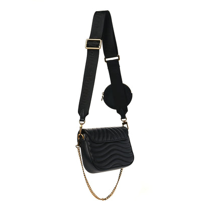 Louis Vuitton Calfskin New Wave Multi Pochette Black 3 of 8
