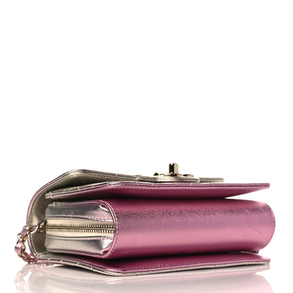 Chanel Metallic Lambskin Like A Wallet Flap Golden Pink 4 of 10