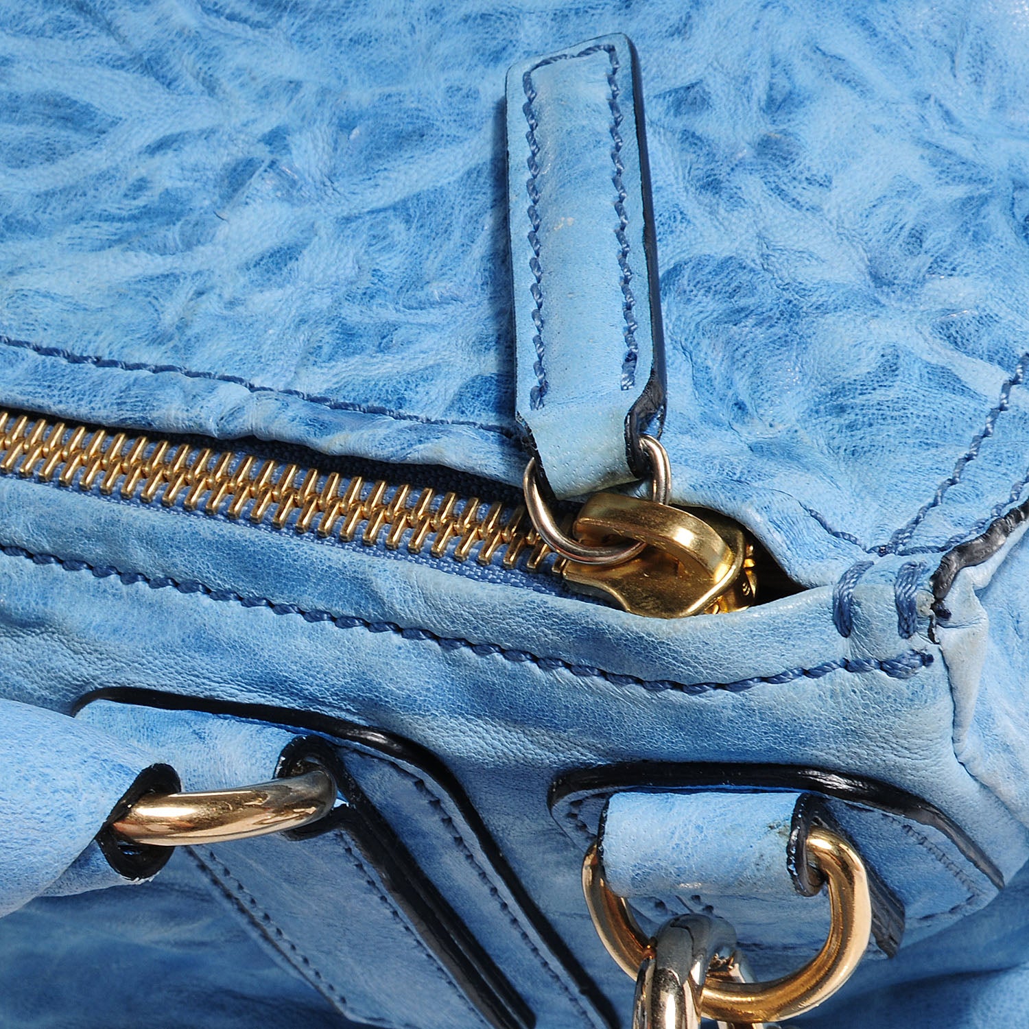 Givenchy Tumbled Sheepskin Medium Pandora Light Blue 6 of 10