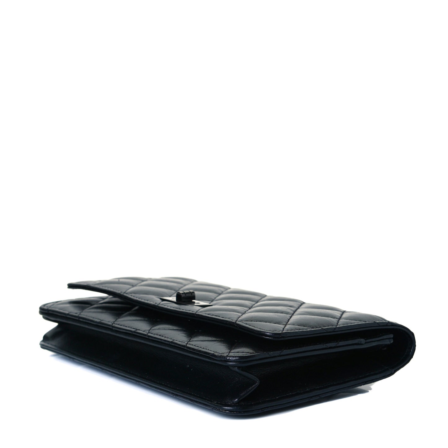 Aged Calfskin Quilted Reissue Wallet On Chain WOC So Black