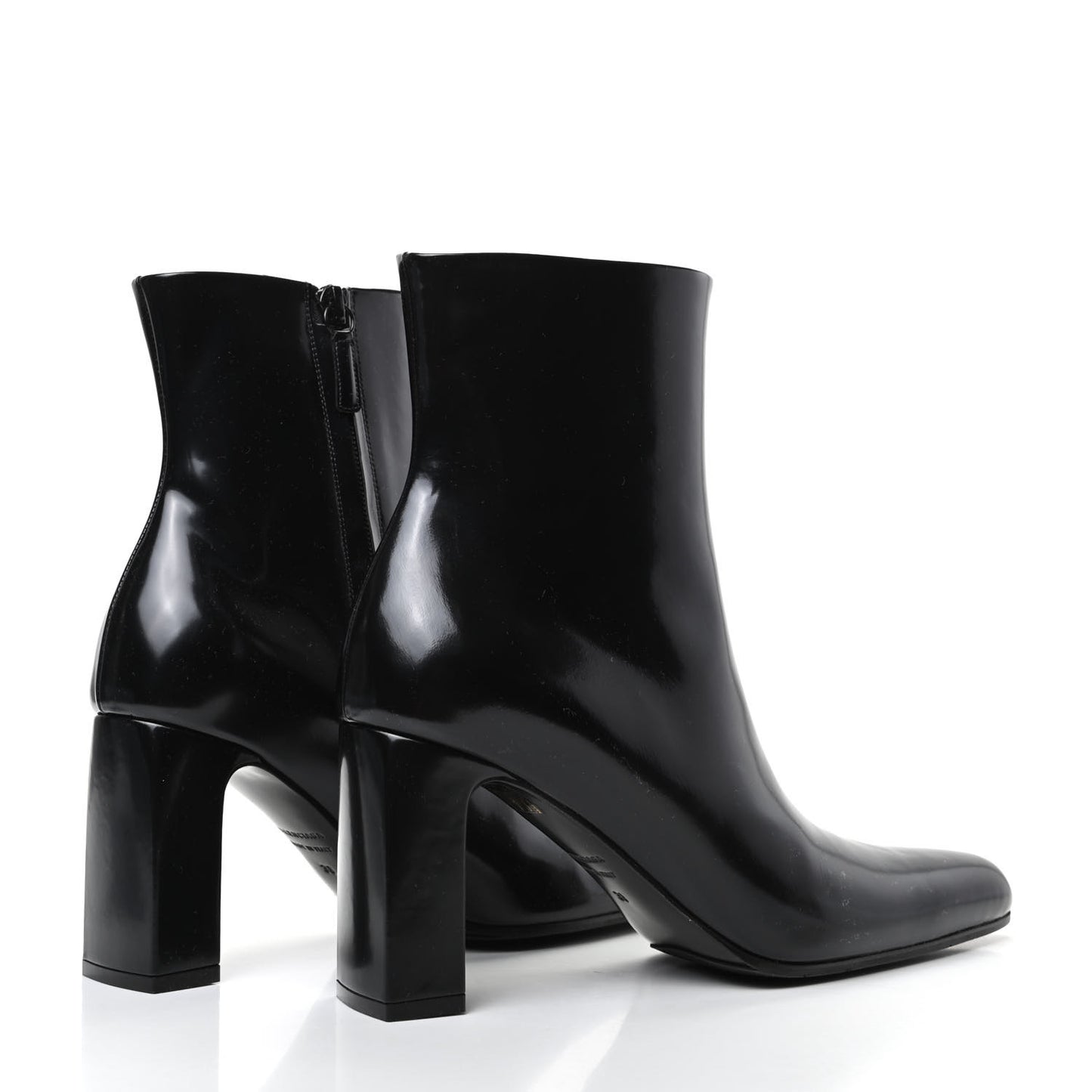 Brushed Calfskin Ankle Boots 38 Black