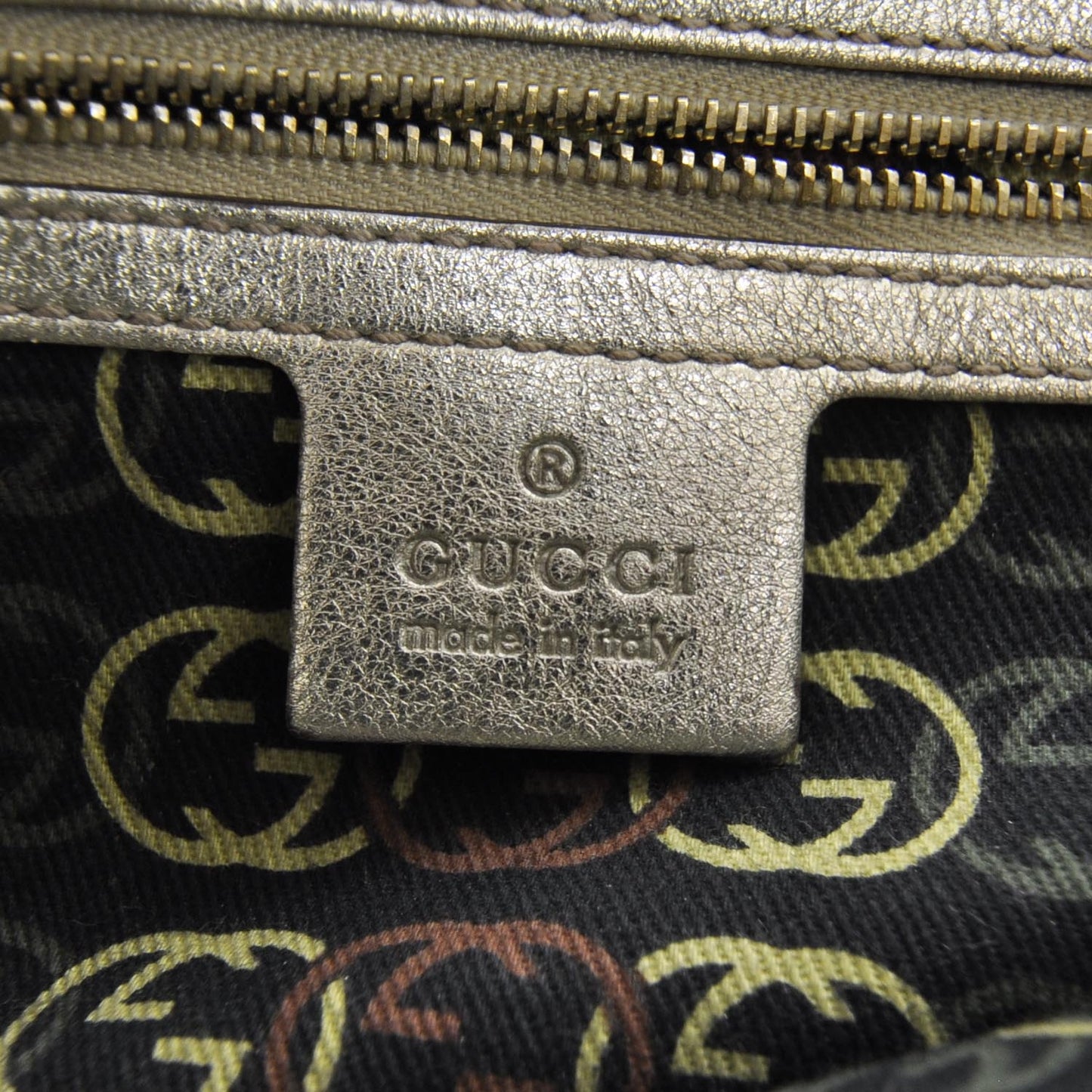Leather Medium Britt Hobo Metallic Gold