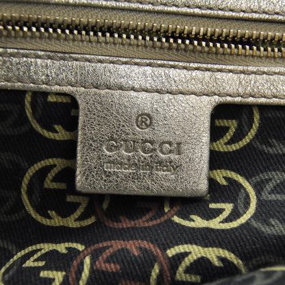 Gucci Leather Medium Britt Hobo Metallic Gold 7 of 10