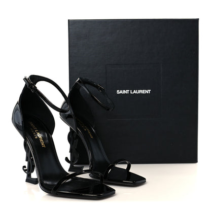 Saint Laurent Patent Cassandra 100 Sandals 36 Black 10 of 10