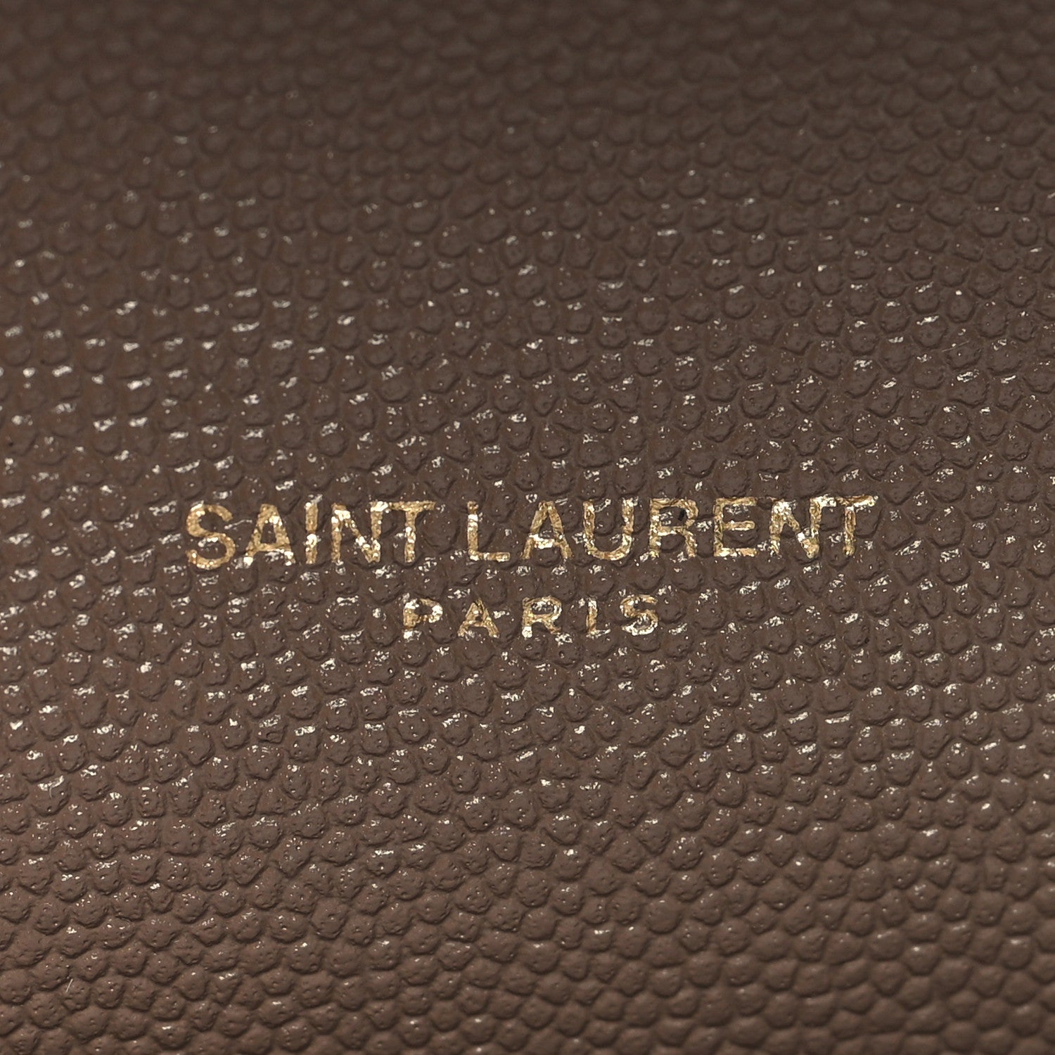 Saint Laurent Grain De Poudre Monogram Uptown Chain Wallet Dark Beige 8 of 12