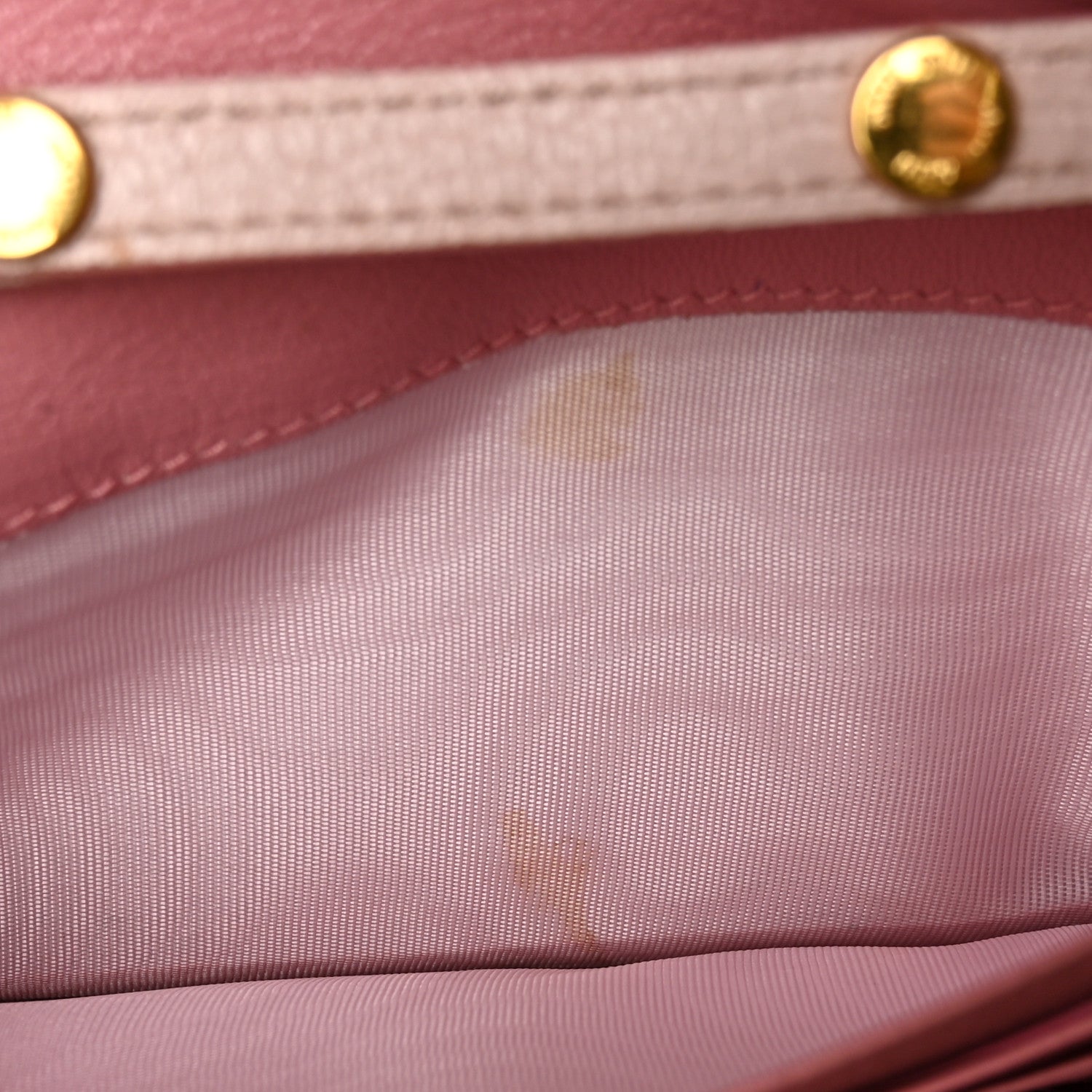 Miu Miu Goatskin Madras Bi-Color Wallet On Chain Rosa Gemma 7 of 7