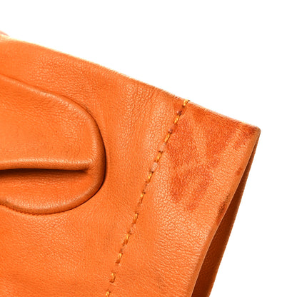 Hermes Lambskin Gloves 8 Orange 10 of 10