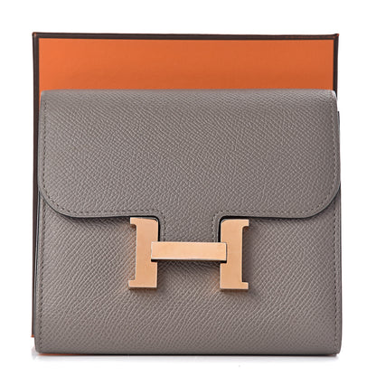 Hermes Epsom Constance Short Wallet Gris Asphalte 19 of 19