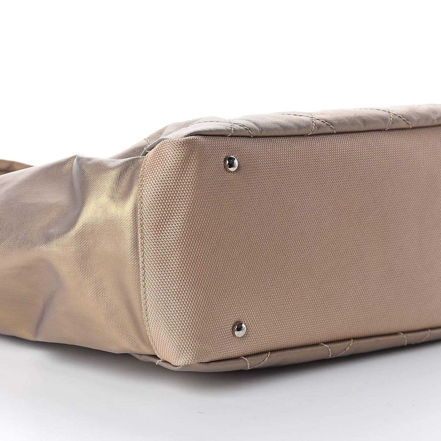 Metallic Coated Canvas Large Paris Biarritz Tote Gold