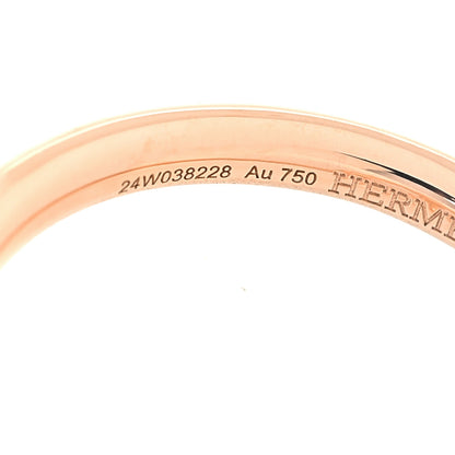 Hermes 18K Rose Gold Diamond PM Echappee Ring 51 5.75 6 of 7