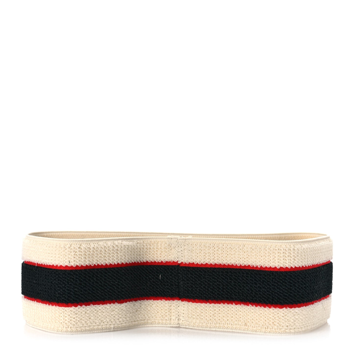 Cotton Logo Headband and Wrist Set White Navy Red