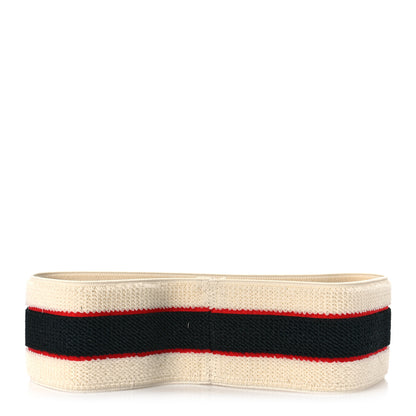 Gucci Cotton Logo Headband and Wrist Set White Navy Red 4 of 7