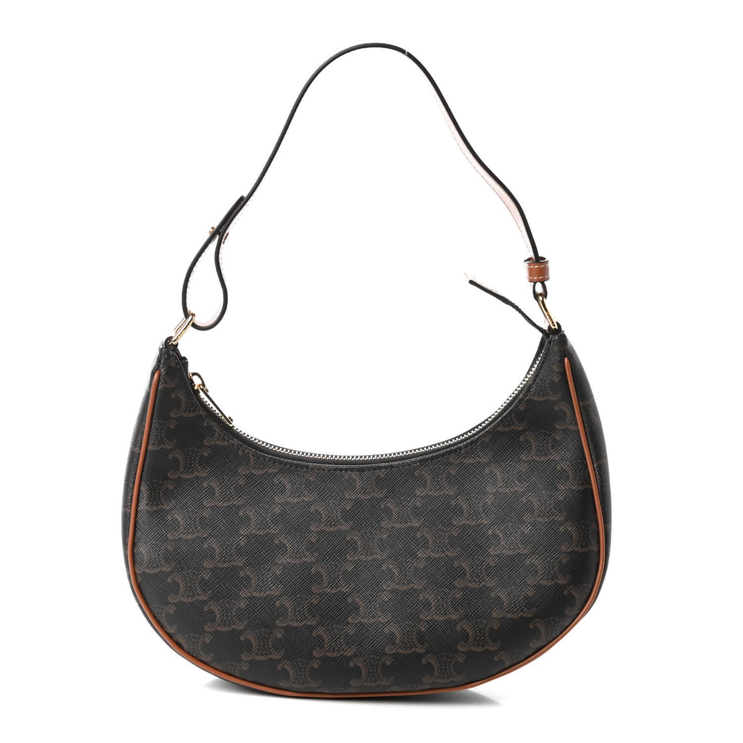 Triomphe Canvas Calfskin Ava Shoulder Bag Tan