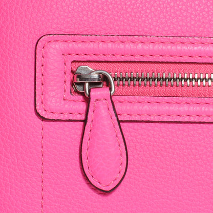 Celine Drummed Calfskin Mini Luggage Fluo Pink 6 of 9