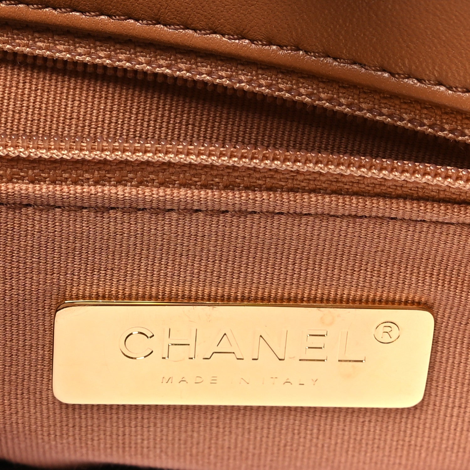 Chanel Lambskin Quilted Chanel 19 East West Shopping Bag Brown 6 of 10