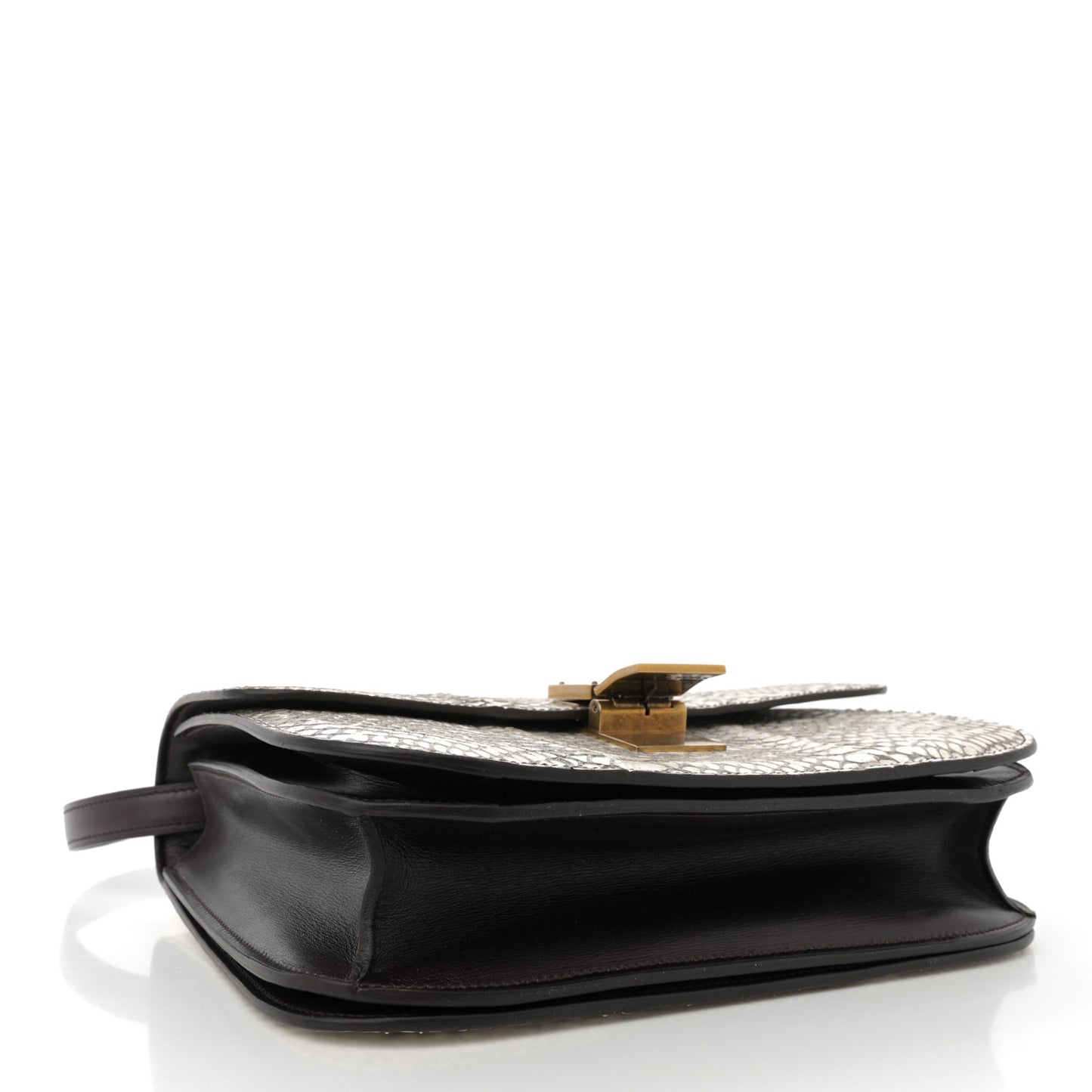 Cobra Calfskin Medium Classic Box Flap Bag Natural