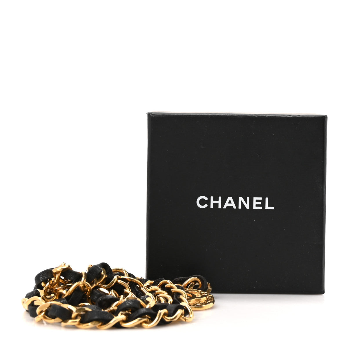 Chanel Lambskin Chain CC Medallion Belt Black Gold 5 of 5
