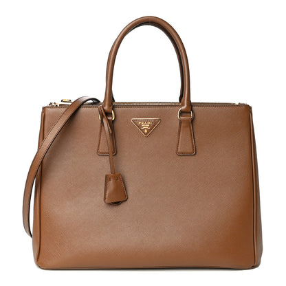 Prada Saffiano Medium Galleria Double Zip Tote Cannella 1 of 14