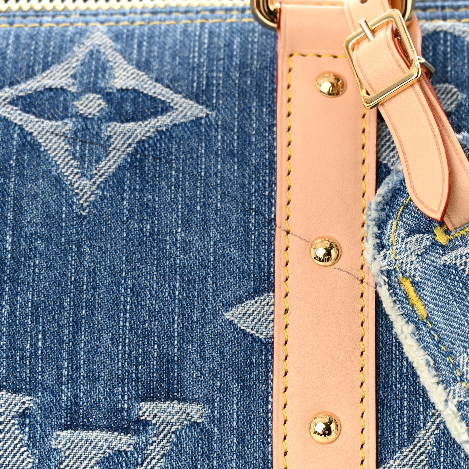 Louis Vuitton Denim Monogram New LV Remix Keepall Bandouliere 45 Blue 9 of 9