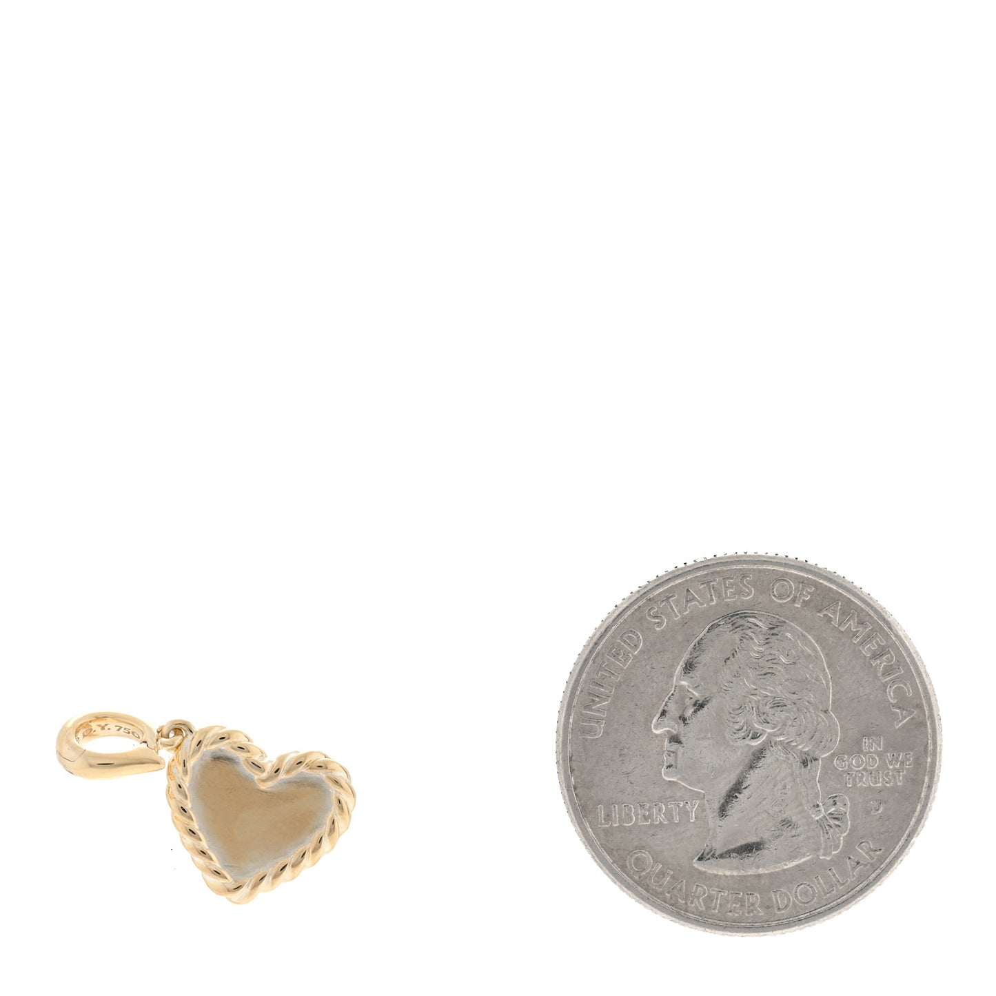 18K Yellow Gold Pink Sapphire 11mm Elements Heart Charm