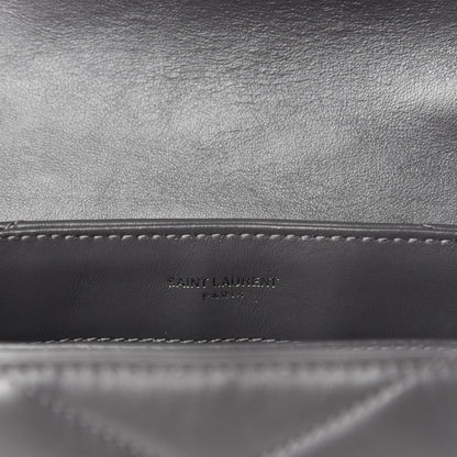Saint Laurent Calfskin Y Quilted Monogram Toy Loulou Crossbody Bag Storm 12 of 14