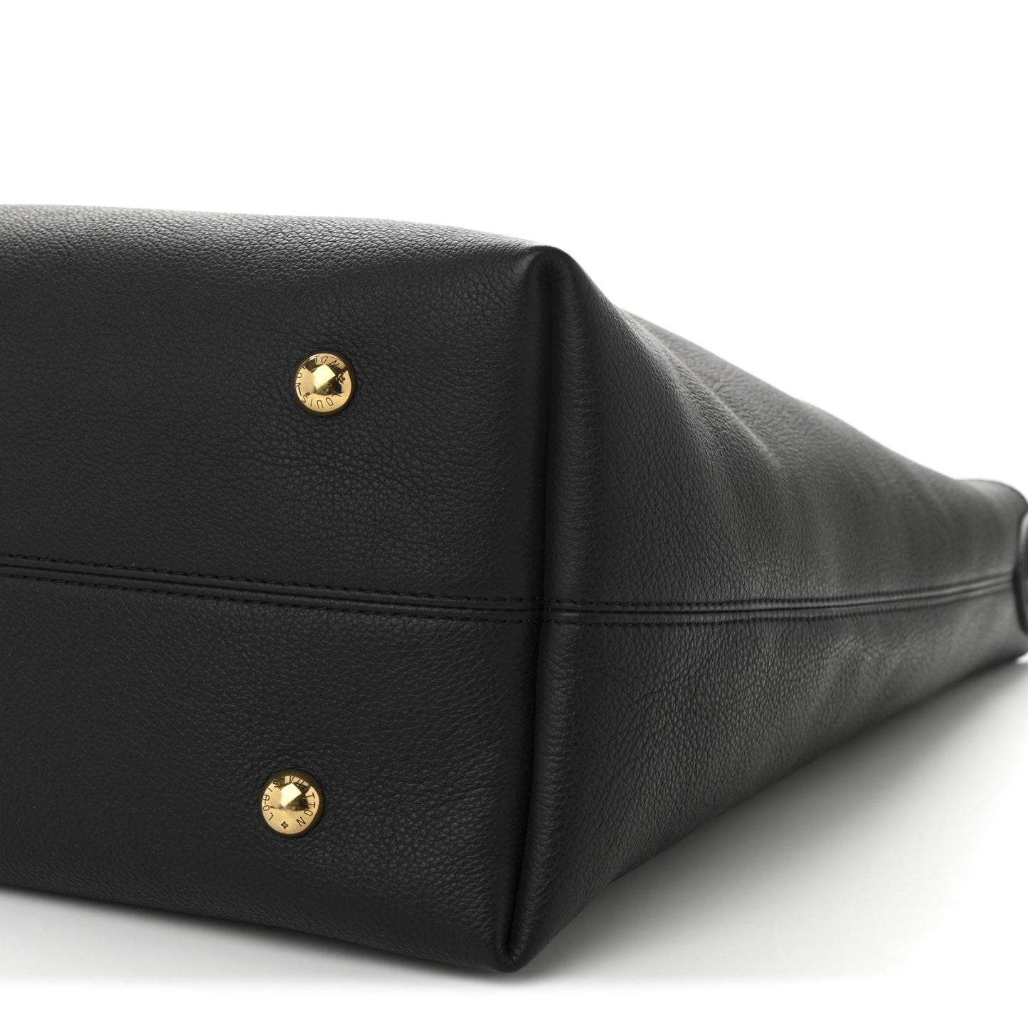 Grained Calfskin Low Key Hobo MM Black