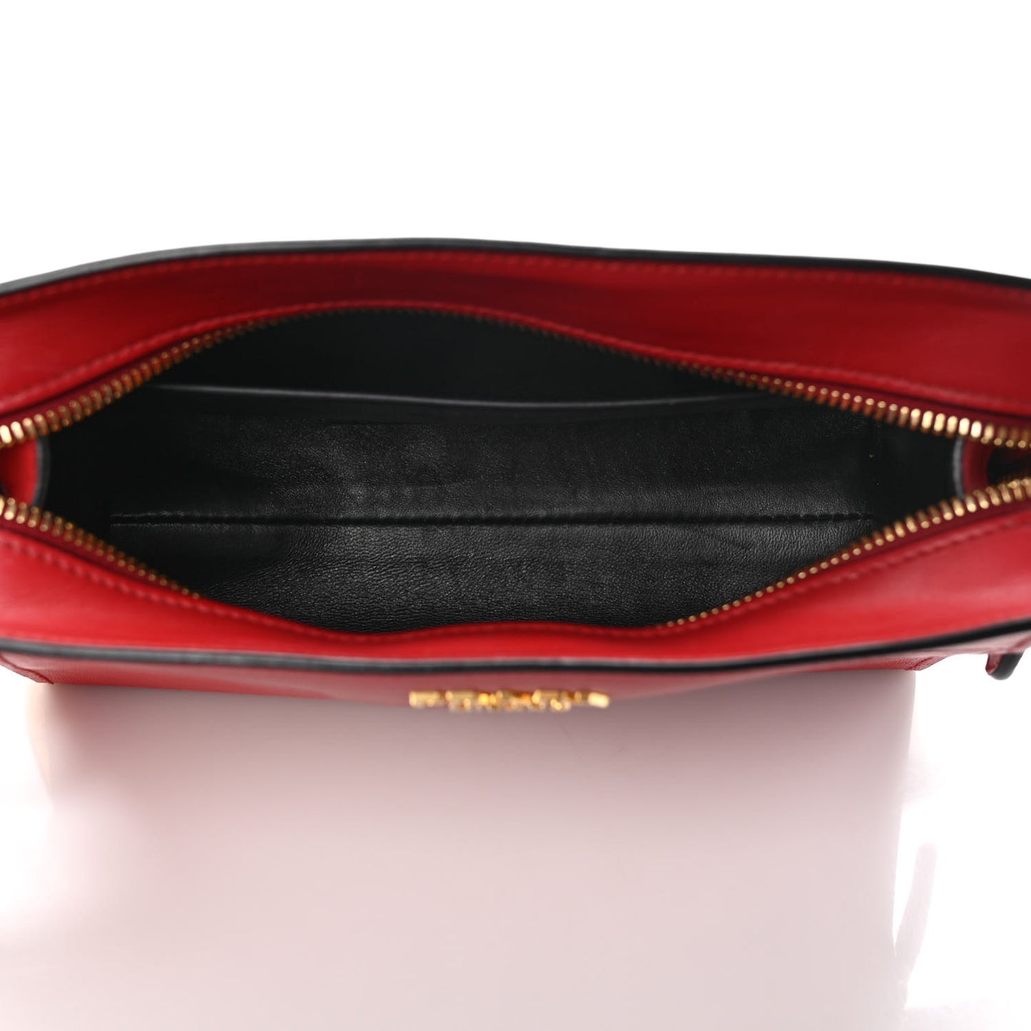 Saffiano City Calfskin Esplanade Crossbody Bag Rosso
