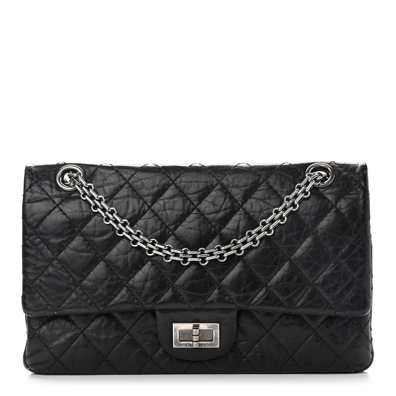 Chanel Aged Calfskin Quilted 2.55 Reissue 225 Flap Black 1 of 10