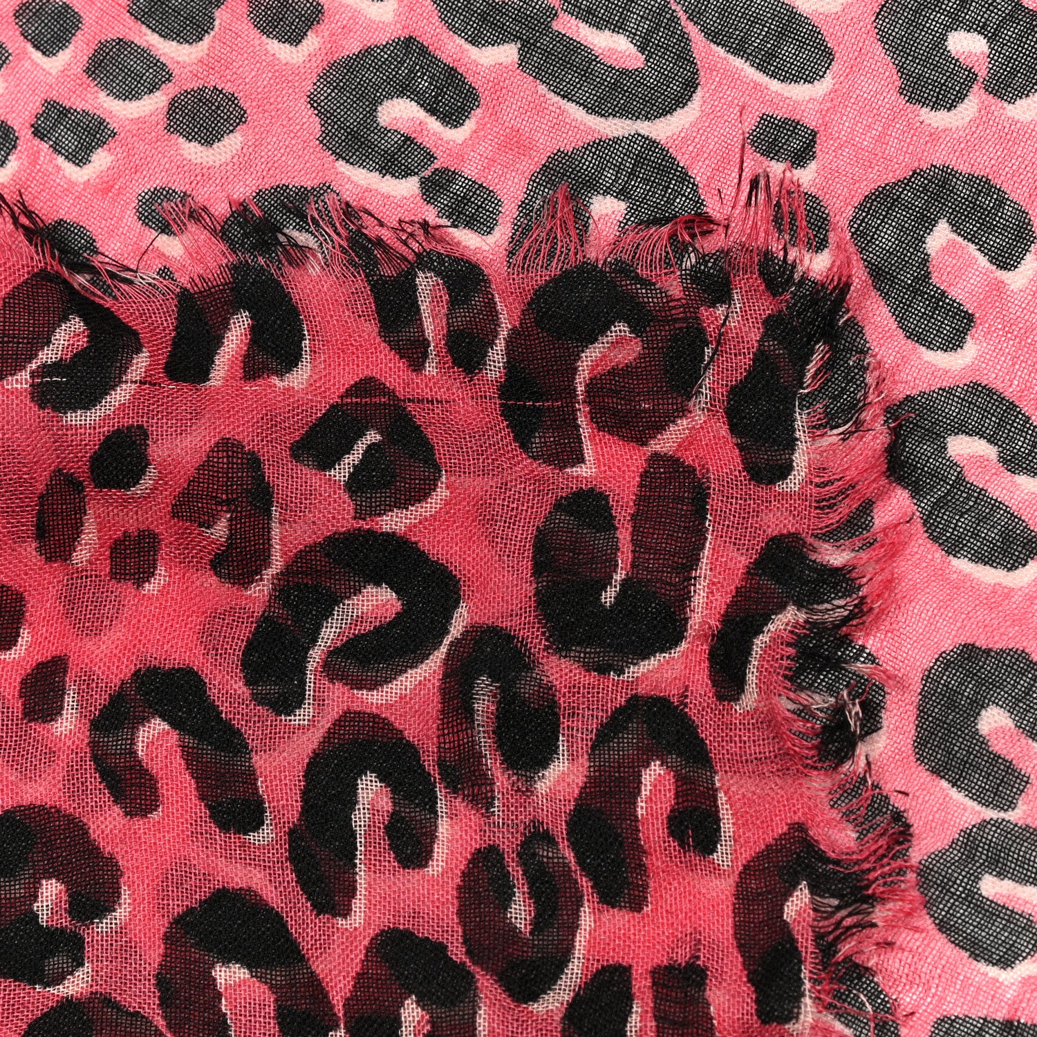 Louis Vuitton Cashmere Silk Leopard Etole Stole Corail 4 of 4