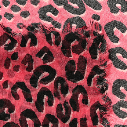 Louis Vuitton Cashmere Silk Leopard Etole Stole Corail 4 of 4