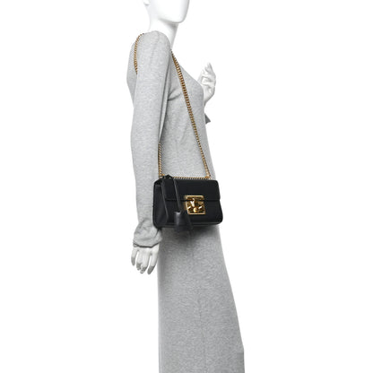 Gucci Calfskin Small Padlock Shoulder Bag Black 2 of 13