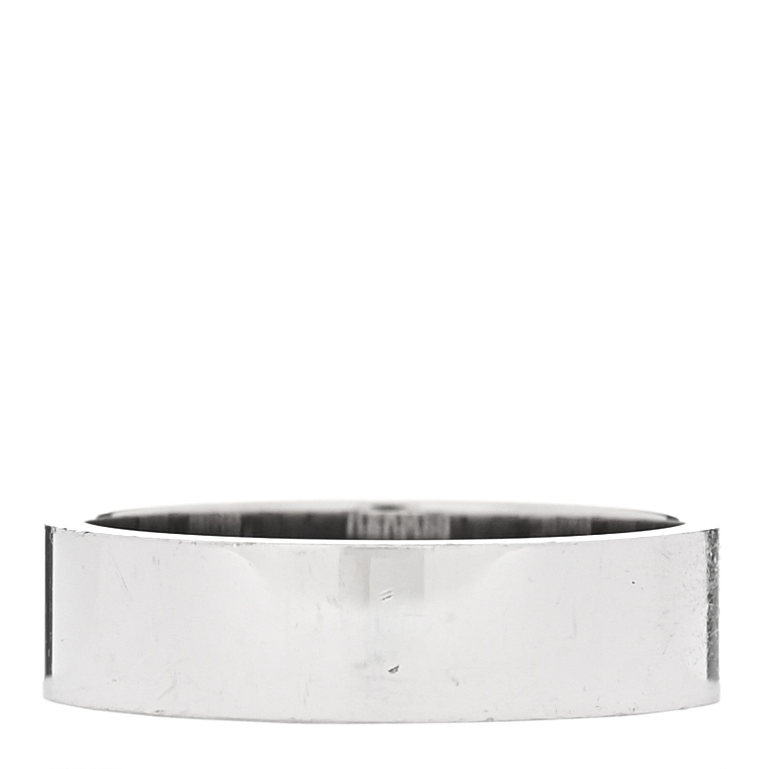 Hermes 18K White Gold Diamond Collier De Chien PM Ring 53 6.5
