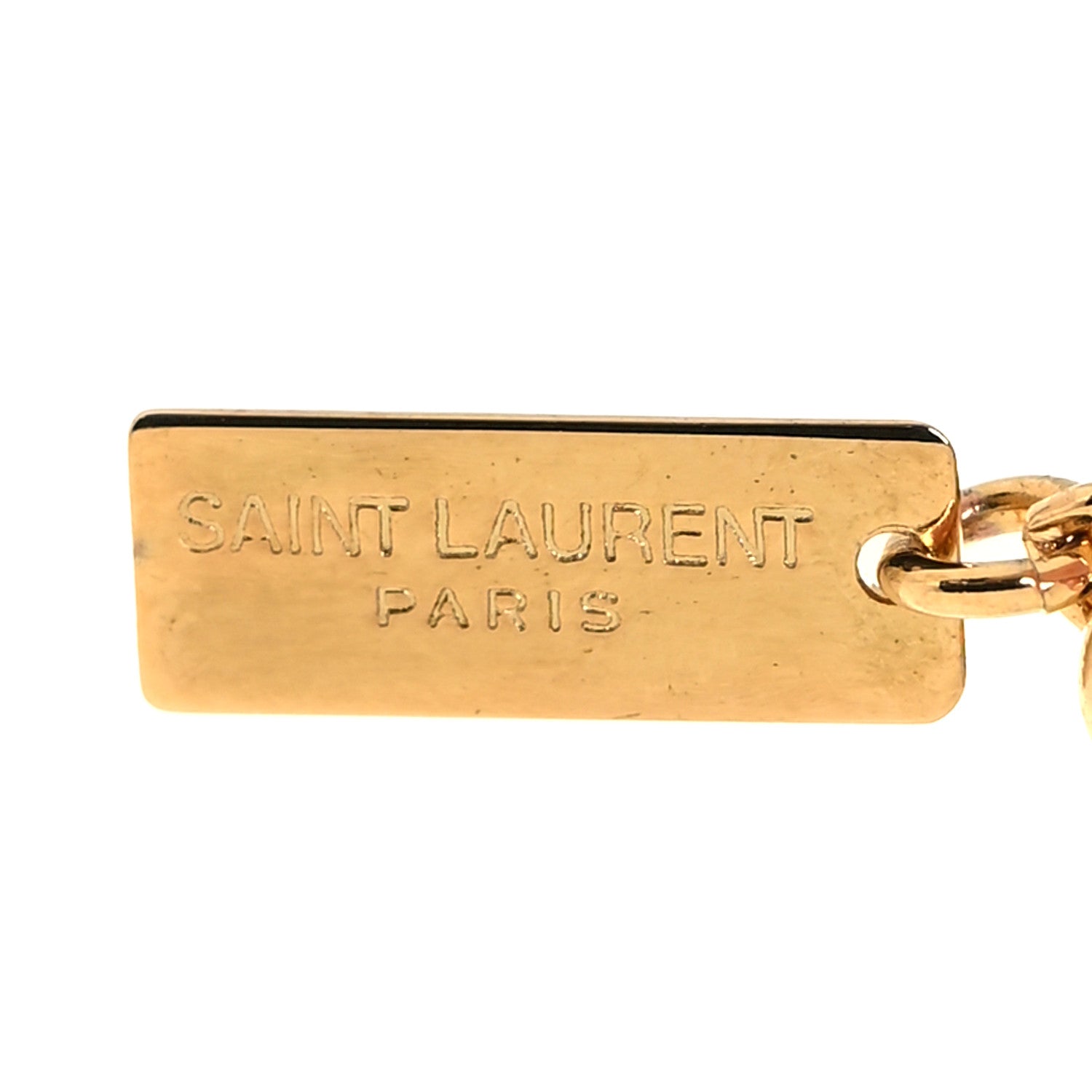 Saint Laurent Brass Monogram Charm Bracelet 4 of 4