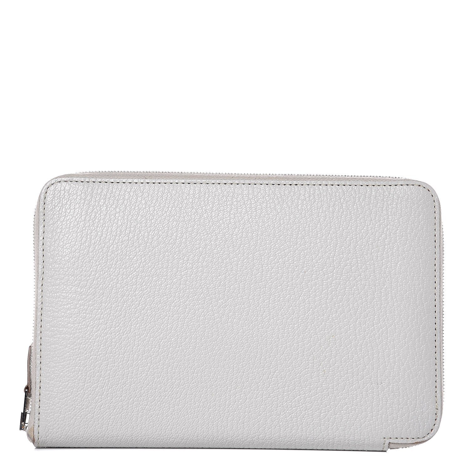 Hermes Chevre Mysore Azap GM Combined Wallet Gris Pale 1 of 11