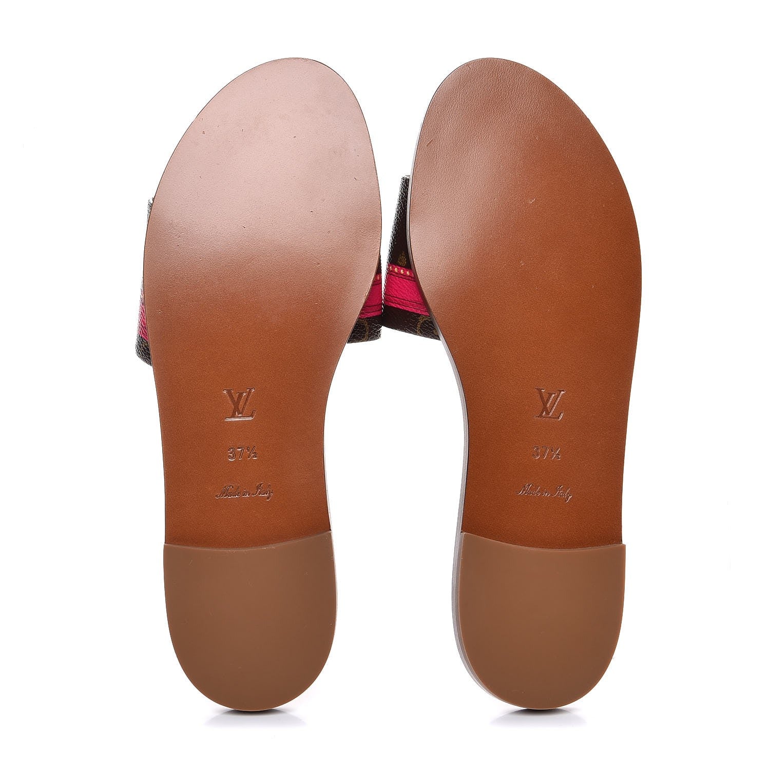 Louis Vuitton Patent Monogram Lock It Flat Mule 37.5 Cacao 5 of 7
