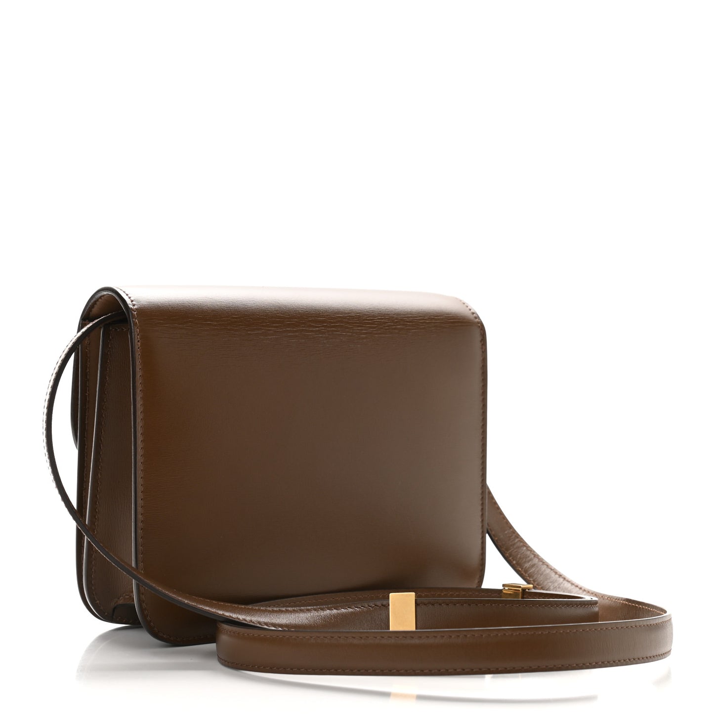 Box Calfskin Teen Classic Box Flap Bag Camel
