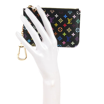 Louis Vuitton Monogram Multicolor Key Pouch Black Grenade 2 of 7