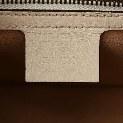 Gucci Calfskin Sylvie Web Small Queen Margaret Top Handle Bag Hibiscus Red Mystic White 6 of 10