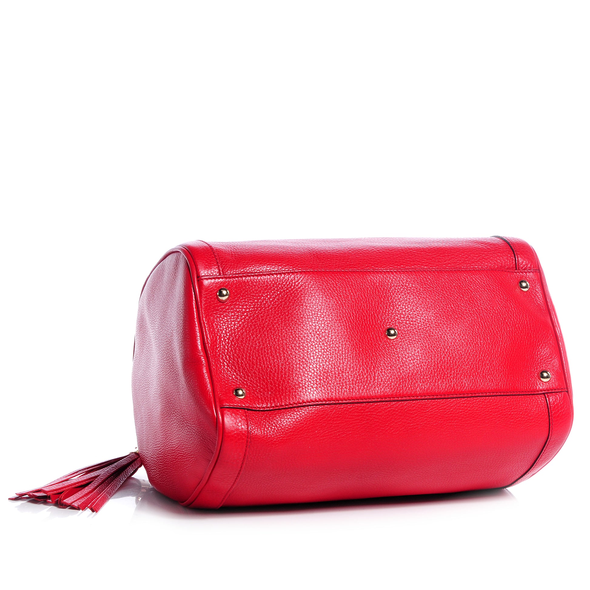 Gucci Pebbled Calfskin Medium Soho Boston Red 4 of 8