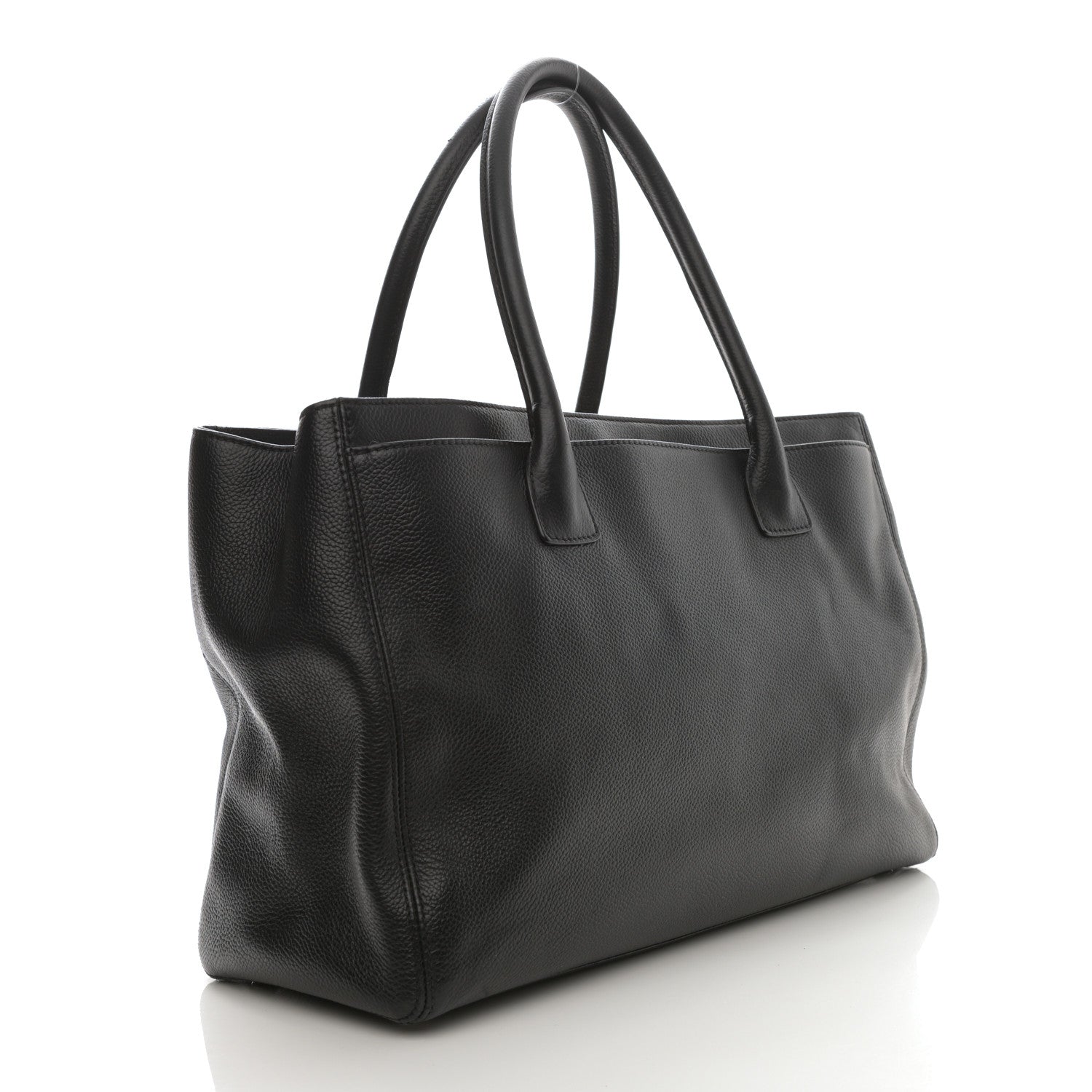 Chanel Calfskin Cerf Executive Shopper Tote Black 2 of 9