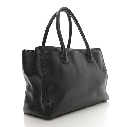 Chanel Calfskin Cerf Executive Shopper Tote Black 2 of 9