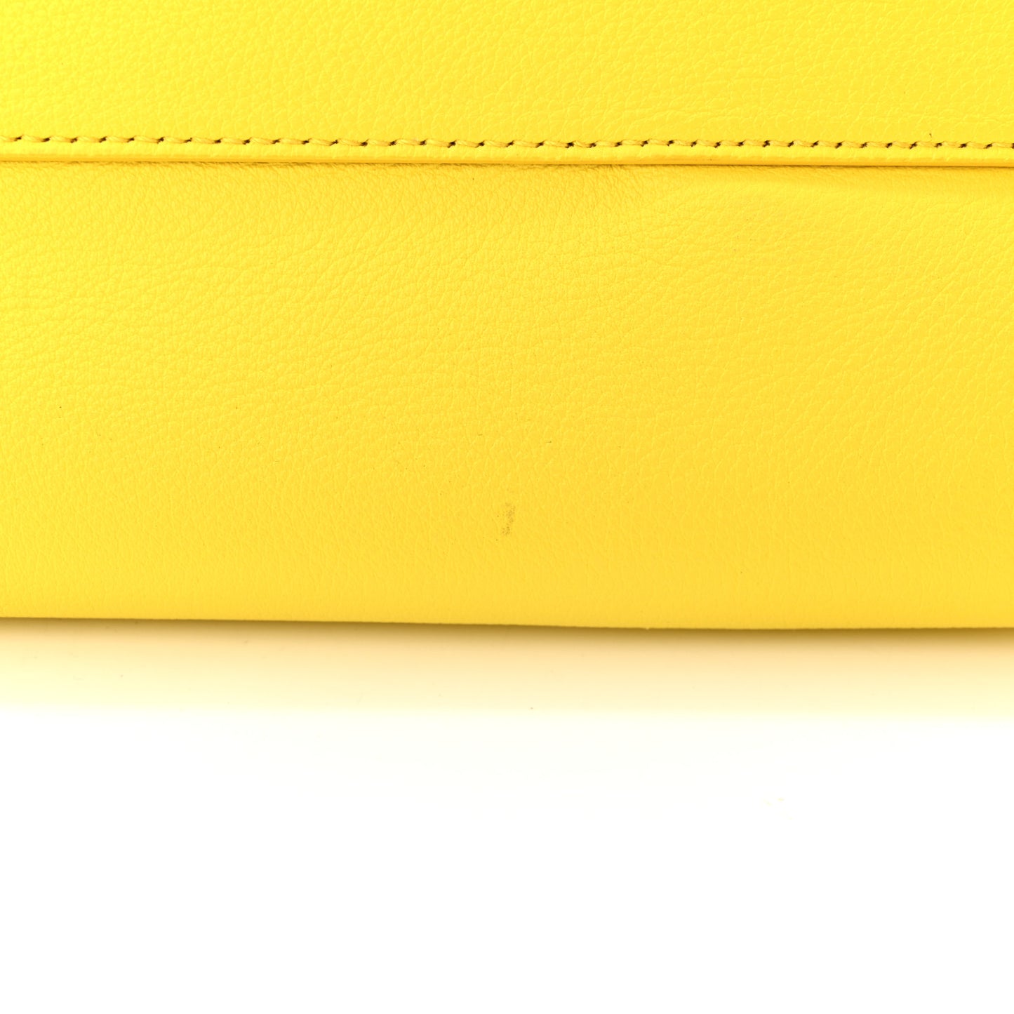 Calfskin Large Hug Pouch Yellow