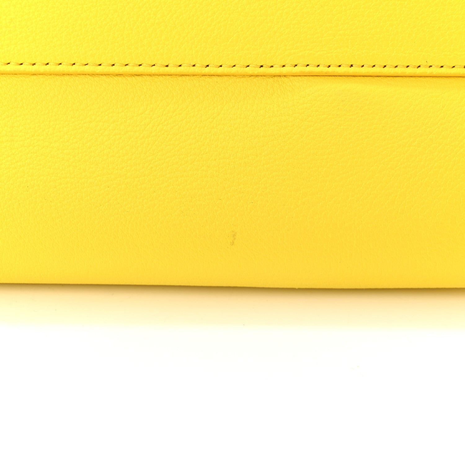 Salvatore Ferragamo Calfskin Large Hug Pouch Yellow 11 of 12
