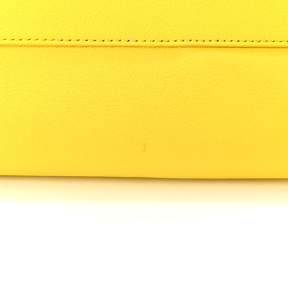 Salvatore Ferragamo Calfskin Large Hug Pouch Yellow 11 of 12